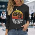 Monster Trucks Are My Jam シャツ モンスタートラック 面白い エンジン 長袖Tシャツ 彼女への贈り物