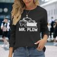 Mr Plow 面白い 皮肉なノベルティプラウトラック 長袖Tシャツ 彼女への贈り物