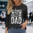 My Favorite Pilot Calls Me Dad シャツ ファニーアビエイター 長袖Tシャツ 彼女への贈り物