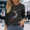 Nasa太陽系惑星ワーム記章ロゴ 長袖Tシャツ 彼女への贈り物