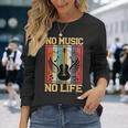 No Music No Life 音符ミュージシャン 長袖Tシャツ 彼女への贈り物