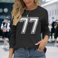 Number 77 Birthday 77Thports Player チーム番号入りジャージ 長袖Tシャツ 彼女への贈り物