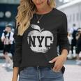 Nyc New York City シャツ レディース メンズ キッズ クール ビッグアップル 長袖Tシャツ 彼女への贈り物