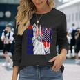Nyc ニューヨーク市自由の女神 アメリカ国旗 長袖Tシャツ 彼女への贈り物