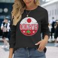 Okinawa Japanintage Flag Bonsai Tree Karateouvenir 長袖Tシャツ 彼女への贈り物
