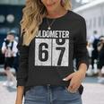 Oldometer 67 67歳の誕生日ギフトシャツ 長袖Tシャツ 彼女への贈り物
