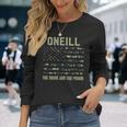 Oneill 姓 姓 迷彩 アメリカ国旗 長袖Tシャツ 彼女への贈り物