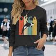 Orca シャチ 動物 長袖Tシャツ 彼女への贈り物