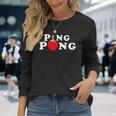 Ping Pong ピンポン卓球 おもしろレトロ 長袖Tシャツ 彼女への贈り物