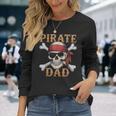 Pirate Dadkull クロスボーン 面白いお父さんギフト 父の日に 長袖Tシャツ 彼女への贈り物