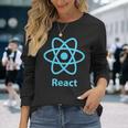 Reactjs ReactJs 公式ロゴ Javascript フレームワーク 長袖Tシャツ 彼女への贈り物