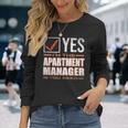 Retro Profession I'm The Apartment Manager 長袖Tシャツ 彼女への贈り物