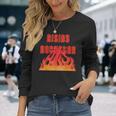 Rising Rockstar Fire Rocker Music Fun ロジックロックスター フェスティバル 長袖Tシャツ 彼女への贈り物