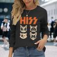 Hiss Cats ネコ Kittens ロックバンド Rock Rockin 長袖Tシャツ 彼女への贈り物