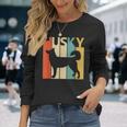 Siberian Husky シベリアン・ハスキー 長袖Tシャツ 彼女への贈り物