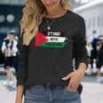 Stand With Palestineupporters Free Gaza エルサレムモスク 長袖Tシャツ 彼女への贈り物