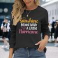 Sunshine Mix With A Little Hurricane 面白い皮肉な引用 長袖Tシャツ 彼女への贈り物