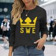 Swe With A Royal Crown スウェーデン 長袖Tシャツ 彼女への贈り物