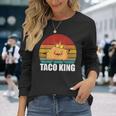 Taco King For Tacos Lover メキシカンタコス ファニー タコス サンセット 長袖Tシャツ 彼女への贈り物