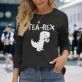 Tea-Rex Dino レジャー ファン クール 長袖Tシャツ 彼女への贈り物