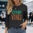 Veganibes 面白いヴィーガン主義 ベジタリアン 植物 ヴィーガン 長袖Tシャツ 彼女への贈り物