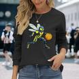 Wasp バスケットボール選手バスケットボール スズメバチ 長袖Tシャツ 彼女への贈り物