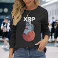 Xrpかわいい月の男暗号通貨電話トレーダー 長袖Tシャツ 彼女への贈り物