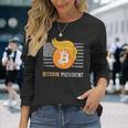 ありがとうトランプアメリカ ビットコインプレジデント就任式ジョーク 長袖Tシャツ 彼女への贈り物