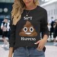 うんちパイル Happensmiling Happy 長袖Tシャツ 彼女への贈り物