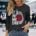 おかしな It's In My Dna 日本国旗 指紋 長袖Tシャツ 彼女への贈り物