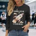 おじいちゃんは私を月まで愛して帰って 長袖Tシャツ 彼女への贈り物
