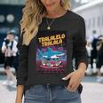 おもしろイタリアンゲーマー ミーム トララレロ トラララ 8ビット シャーク キッズ 長袖Tシャツ 彼女への贈り物