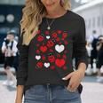かわいいてんとう虫とハートのてんとう虫柄 長袖Tシャツ 彼女への贈り物