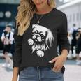 かわいいペキニーズのぞき見犬のグラフィック デザイン 長袖Tシャツ 彼女への贈り物