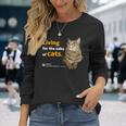 ねこのために生きてる 猫 かわいい キジトラ猫 Cat 長袖Tシャツ 彼女への贈り物
