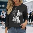 イングリッシュセッター 犬 モチーフ ペット イラスト イングリッシュセッター 長袖Tシャツ 彼女への贈り物