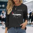 エアクラフト A320-214 長袖Tシャツ 彼女への贈り物