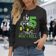 キッズ I Am 5 This Is How I Roll One Years Old Tractor 5歳の誕生日 長袖Tシャツ 彼女への贈り物