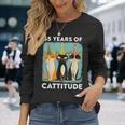 キャティチュード55歳 55歳の誕生日 猫好き 55歳 長袖Tシャツ 彼女への贈り物