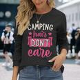 キャンピングヘア Don't Care 長袖Tシャツ 彼女への贈り物