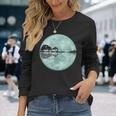 ギター 湖 反射 月 ギター ミュージシャン 長袖Tシャツ 彼女への贈り物