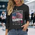 クリアウォーター アメリカ国旗 Gps座標 クリアウォーター 長袖Tシャツ 彼女への贈り物