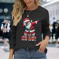 クールなサンタクロースダブダンシング クリスマス 面白いクリスマスダビング 長袖Tシャツ 彼女への贈り物
