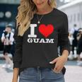 グアム I Heart Guam I Love Guam 長袖Tシャツ 彼女への贈り物