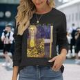 グスタフ・クリムト パラス・アテネ アーティスト向け 長袖tシャツ 長袖Tシャツ 彼女への贈り物