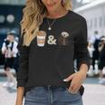 コーヒーとかわいいラッコ 長袖Tシャツ 彼女への贈り物