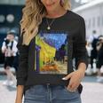 ゴッホ 夜のカフェテラス 長袖Tシャツ 彼女への贈り物