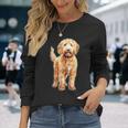 ゴールデンドゥードル犬 長袖Tシャツ 彼女への贈り物