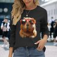 サングラスをかけたカピバラ Be Capy カピバラ げっ歯類 Capybara 長袖Tシャツ 彼女への贈り物