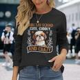 シーズー犬の面白いことわざ 長袖Tシャツ 彼女への贈り物